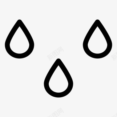 水滴淋浴降雨图标图标