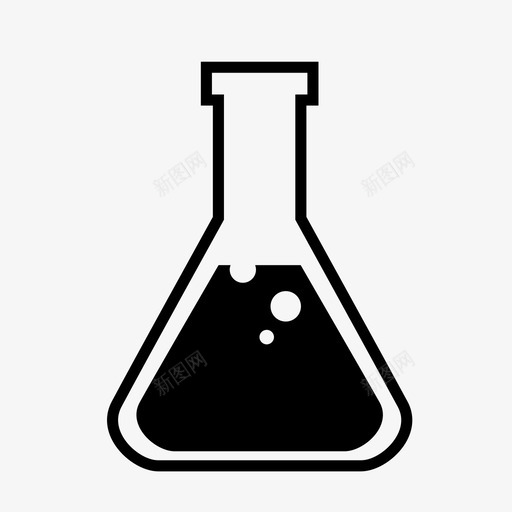 锥形烧瓶试验科学图标svg_新图网 https://ixintu.com 化学品 反应 实验 实验室 毒物 气泡 科学 试验 锥形烧瓶
