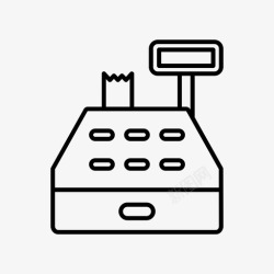 客户收银收银机会计硬币图标高清图片