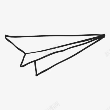 纸飞机折纸手绘图标图标