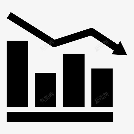 图表亏损向下图表图标svg_新图网 https://ixintu.com 亏损 利润波动 向下图表 图表 财务健康