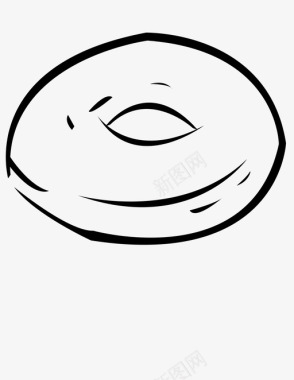 甜甜圈烤面团甜面包卷图标图标
