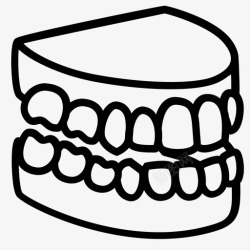 牙列不齐假牙口腔牙齿图标高清图片