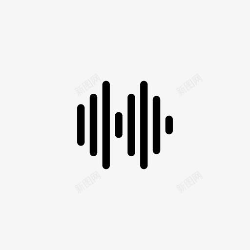 声波音量可视化工具图标svg_新图网 https://ixintu.com 可视化工具 均衡器 声波 指示器 混音器 电平 界面和网络图标 音乐 音量
