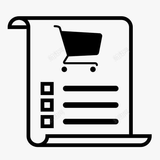 购物清单商品市场图标svg_新图网 https://ixintu.com 出售 商品 商店 市场 购买 购物清单 购物车 超市