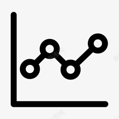 股票图表促销报告图标图标