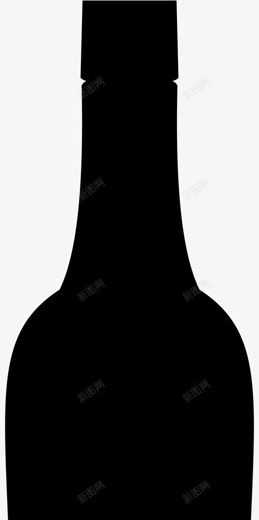 百加得黑酒瓶子图标svg_新图网 https://ixintu.com 朗姆酒 瓶子 百加得黑 酒