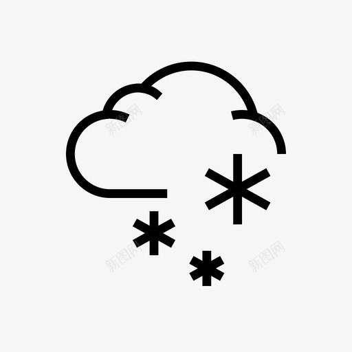 雪天气预报天气要素图标svg_新图网 https://ixintu.com 天气状况 天气要素 天气预报 季节 温度 降水量 雪