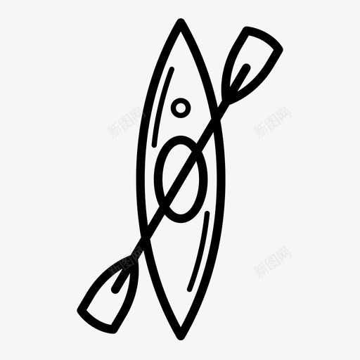 皮划艇小船划桨图标svg_新图网 https://ixintu.com 划桨 小船 斯堪的纳维亚户外运动 水 游泳 皮划艇 荒野 运动