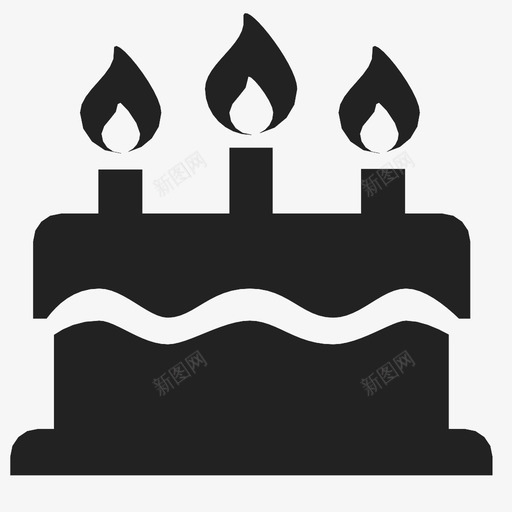 蛋糕生日吹图标svg_新图网 https://ixintu.com 吹 庆祝 愿望 火 火焰 生日 蛋糕 蜡烛