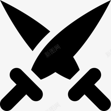 交叉剑战争保护图标图标