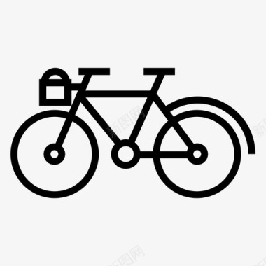 复古自行车年轻复古图标图标