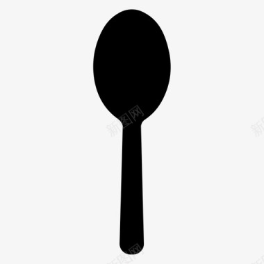 勺子餐桌设置汤图标图标