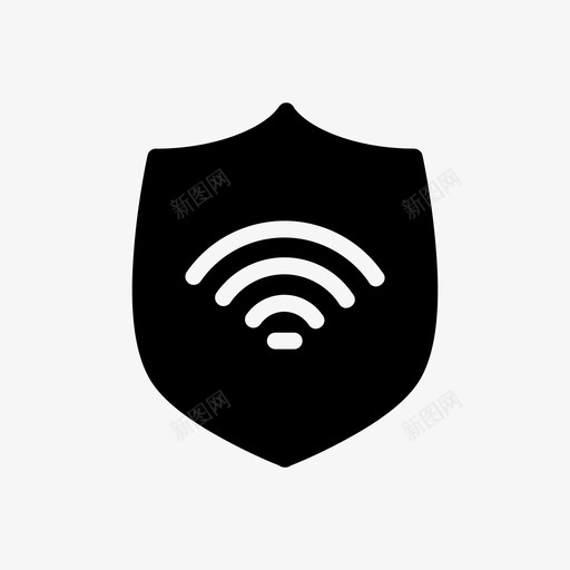 wifi认证屏蔽安全图标svg_新图网 https://ixintu.com wifi认证 互联网 保护 安全 密码 屏蔽 网络 认证 防御