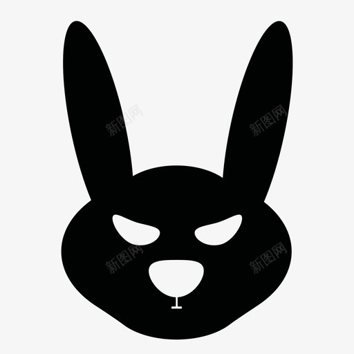 坏兔子动物邪恶图标svg_新图网 https://ixintu.com 兔子 动物 坏兔子 恶意 邪恶
