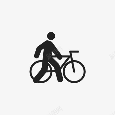 自行车步行交通图标图标