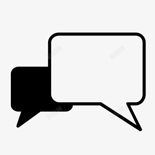 客户谈话对话讨论图标svg_新图网 https://ixintu.com 会议 客户谈话 对话 提示 暗示 消息 讨论 讲话 通信