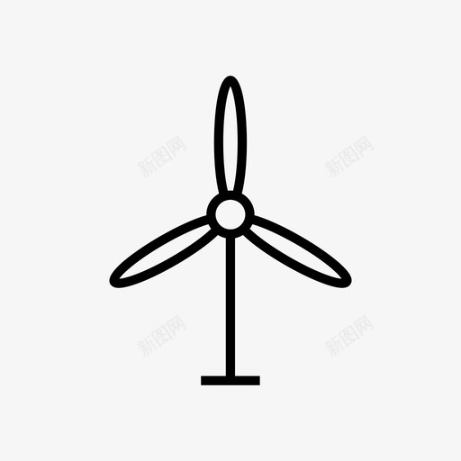 发电机风力涡轮机电力图标svg_新图网 https://ixintu.com 发动机 发电机 电力 电气 绿色能源 风力涡轮机 风扇
