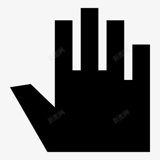 手手势手动作图标svg_新图网 https://ixintu.com 五个手指 动作手 平手 手 手动作 手势