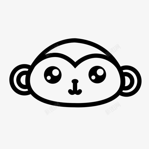 猴子动物香蕉图标svg_新图网 https://ixintu.com 动物 可爱 可爱的动物 好奇 尾巴 攀爬 树 猴子 香蕉