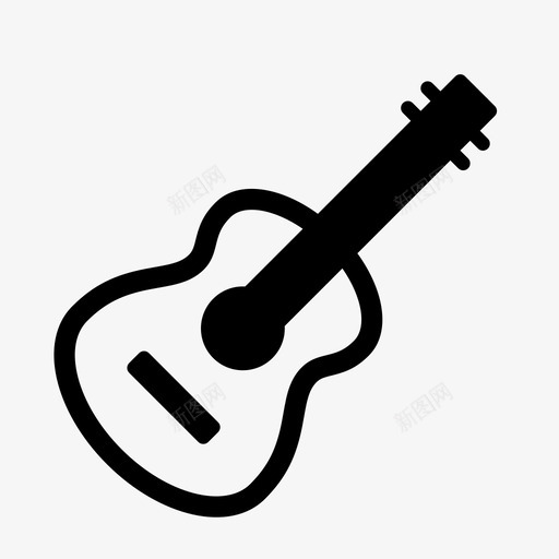 原声吉他乐器音响图标svg_新图网 https://ixintu.com 乐器 原声吉他 吉他 音乐和乐器 音响