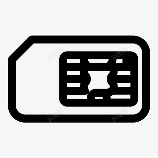 sim卡用户识别模块智能卡图标svg_新图网 https://ixintu.com gsm imei pin puk sim卡 安全芯片 智能卡 用户识别模块