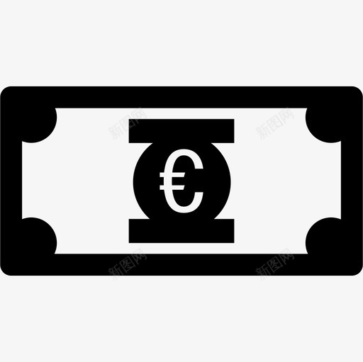 欧元纸币商业金融和贸易的货币图标svg_新图网 https://ixintu.com 商业 欧元纸币 金融和贸易的货币