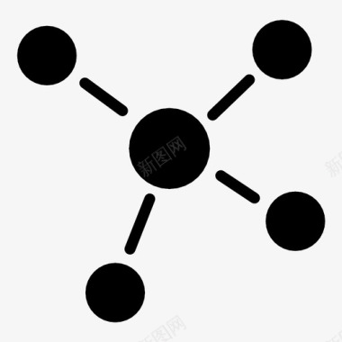 网络分子节点图标图标