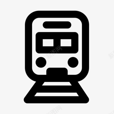 火车公共交通有轨电车图标图标