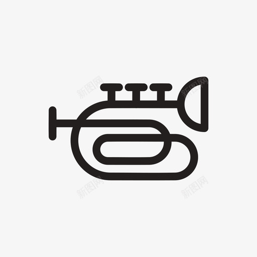 小号铜管乐器爵士乐图标svg_新图网 https://ixintu.com 乐器 交响乐 小号 爵士乐 管弦乐队 铜管乐器 音乐