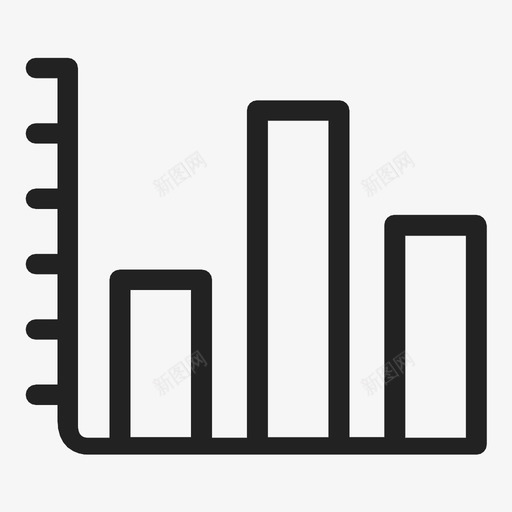 条形图趋势统计图标svg_新图网 https://ixintu.com 信息图 图表 报告 数据可视化 条形图 统计 财务 趋势