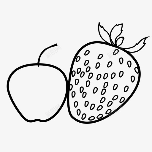 水果草莓果皮图标svg_新图网 https://ixintu.com 抗氧化剂 果核 果皮 樱桃 水果 浆果 种子 维生素 草莓 食物