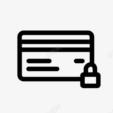 信用卡安全交易安全信用卡图标图标
