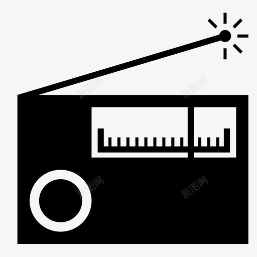 收音机扩音器音乐图标svg_新图网 https://ixintu.com 扩音器 收音机 收音机音乐 音乐 音乐播放器