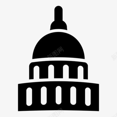 国会大厦华盛顿参议院图标图标