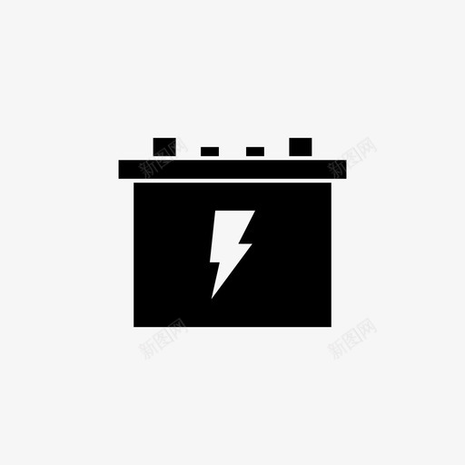 电池电源可充电图标svg_新图网 https://ixintu.com 危险 可充电 电 电池 电源 直流 能量 闪电