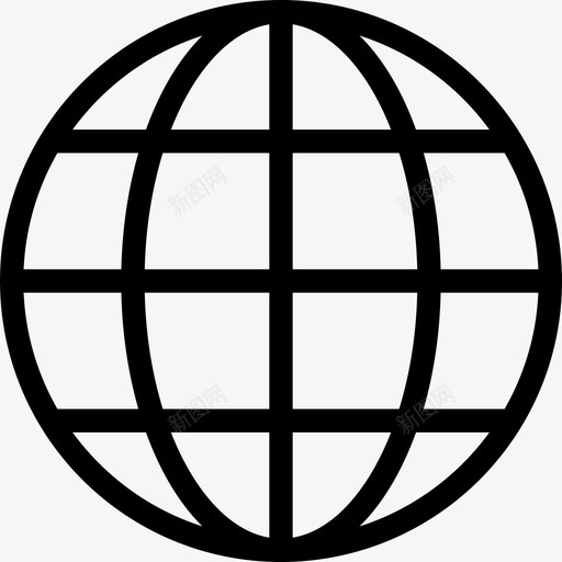 地球仪平面图地图图标svg_新图网 https://ixintu.com 世界 地图 地球仪 导航 平面图