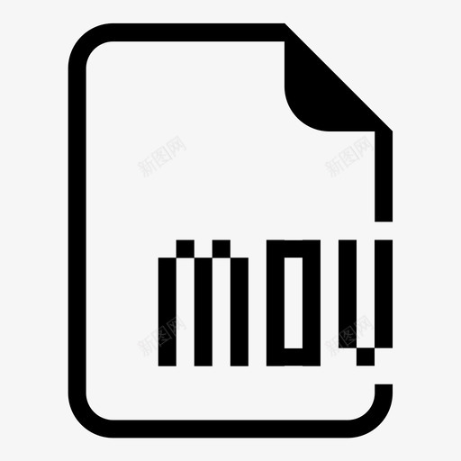 mov file文档扩展名图标svg_新图网 https://ixintu.com mov file 保存 扩展名 文件扩展名 文件类型 文档