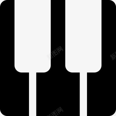 钢琴键音频音乐图标图标