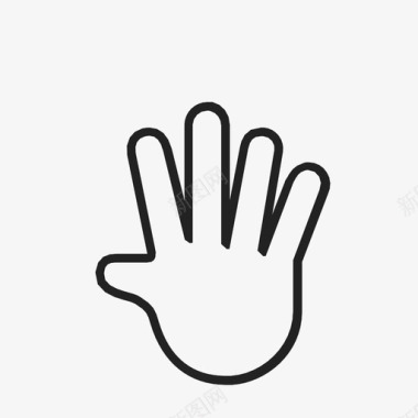 手触摸手势技术图标图标