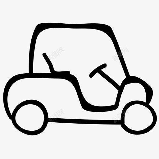 高尔夫球车健康生活方式图标svg_新图网 https://ixintu.com 体育 体育手绘涂鸦图标 体育活动 健康 健身 生活方式 运动 锻炼 高尔夫球车