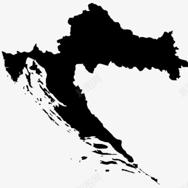 克罗地亚大陆国家图标图标