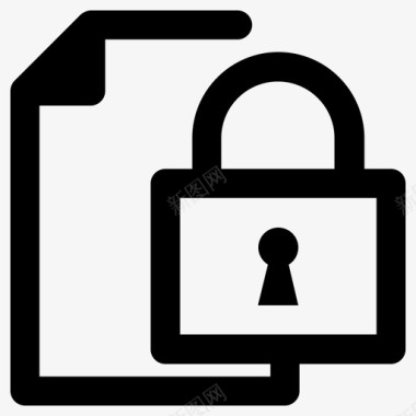 安全文档锁挂锁图标图标