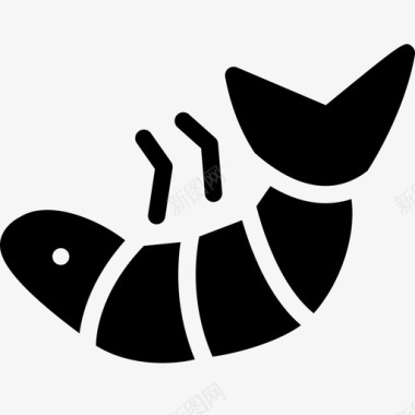 虾熟鱼甲壳类动物图标图标