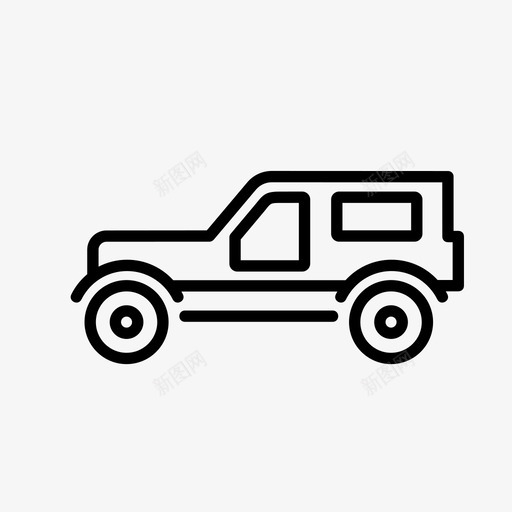 吉普车汽车驾驶图标svg_新图网 https://ixintu.com 卡车 吉普车 汽车 车轮 车辆 运输 驾驶