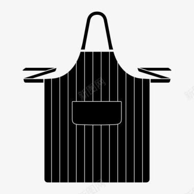 厨师围裙围嘴整体图标图标