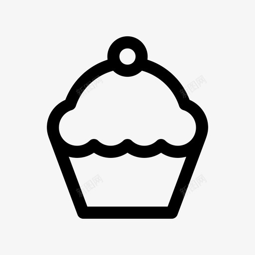 纸杯蛋糕甜点蛋糕图标svg_新图网 https://ixintu.com 松饼 浇头 烘焙好的 甜点 生日 纸杯蛋糕 蛋糕 食物