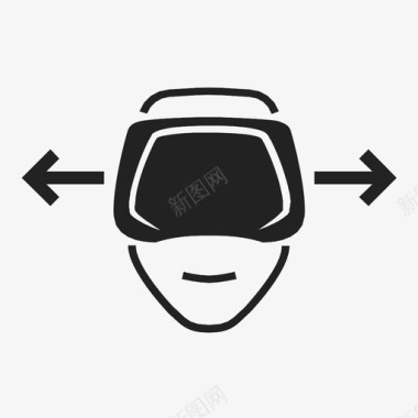 虚拟现实护目镜摇头虚拟现实图标图标