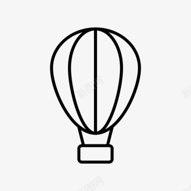 热气球飞行热空气图标图标