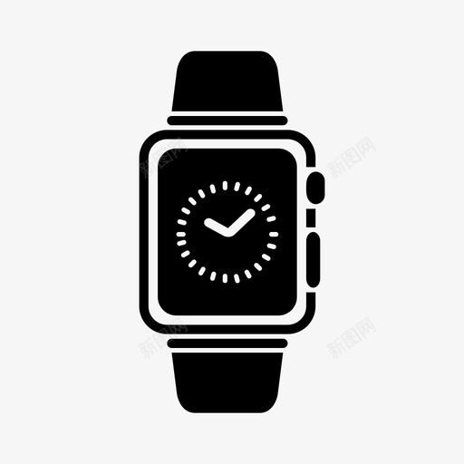 apple watch手表时间图标svg_新图网 https://ixintu.com apple watch iwatch 分钟 小时 应用程序 手表 时钟 时间 智能手表